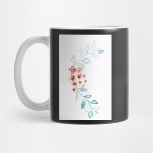 Watercolor floral indie wreath frame. Watercolor floral composition Mug